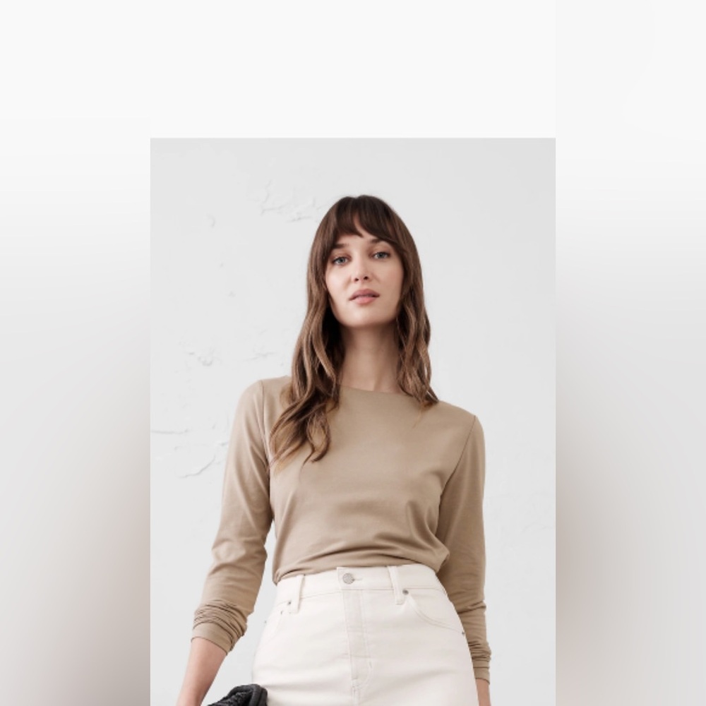 Banana Republic Soft Stretch Tan Top